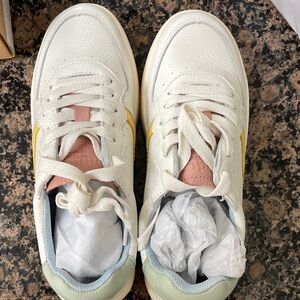 Soludos Women's Sneakers with White, Pink, and Yellow Accents